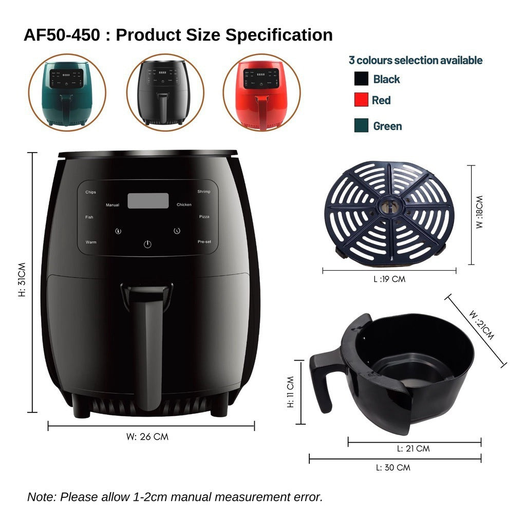 Airfryer cross-border air fryer household large capacity 110V multi-function fully automatic electric fryer French fries machine