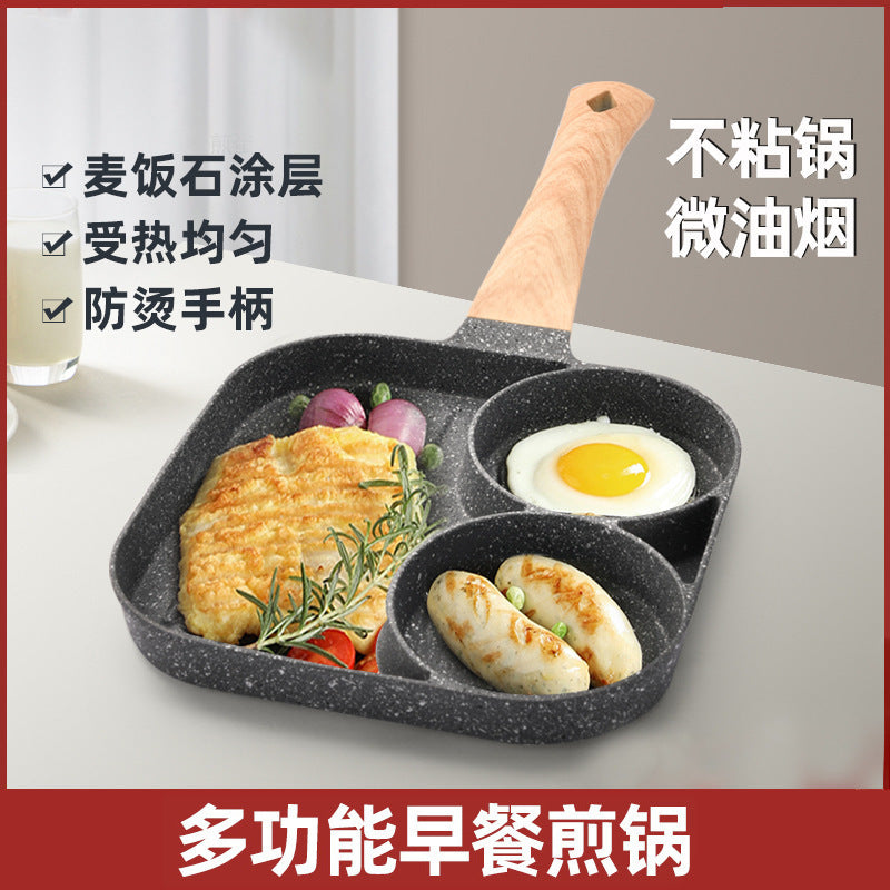 Source non-stick pan frying pan multi-functional breakfast frying pan home frying pan induction cooker gas stove special flat frying pan