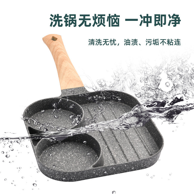 Source non-stick pan frying pan multi-functional breakfast frying pan home frying pan induction cooker gas stove special flat frying pan
